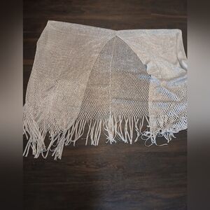 Chic Cream Fringe Tunic Top